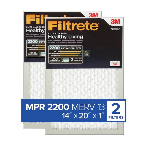 Filtrete 20x1x1 Allergen Reduction Pleated Air Filter, 6 PK EA05-2PK-6E - main